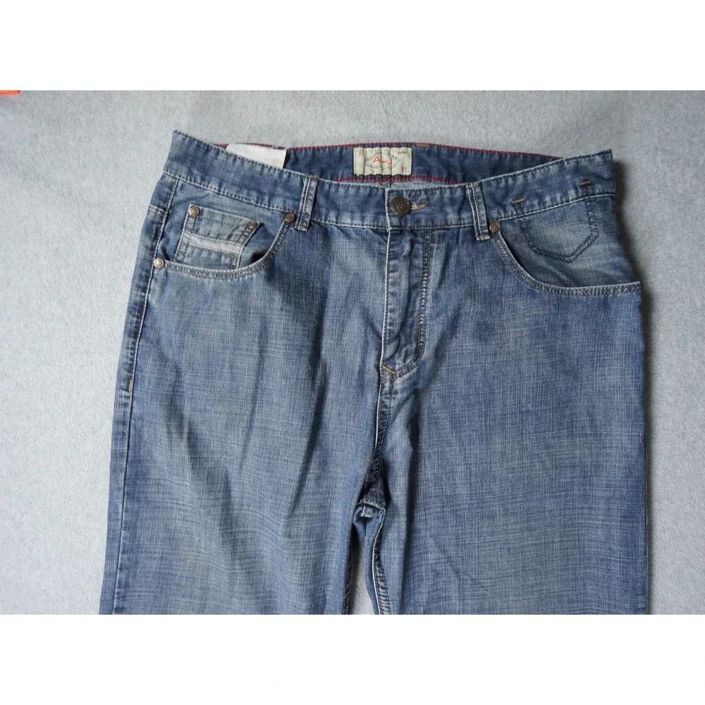 Armani Jeans Mens 36 Blue Denim Pants Straight Leg Italy‎ Luxury Casual 35x27